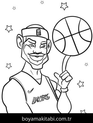LeBron James boyama sayfası – yaratıcılık, eğlenceli etkinlik