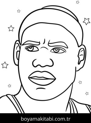 LeBron James boyama sayfası – boyama çalışması, yaratıcılığı geliştirir