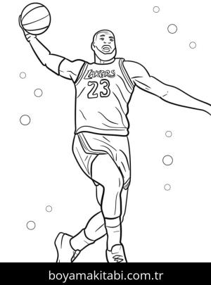 LeBron James boyama sayfası – PDF indir, sevimli karakter