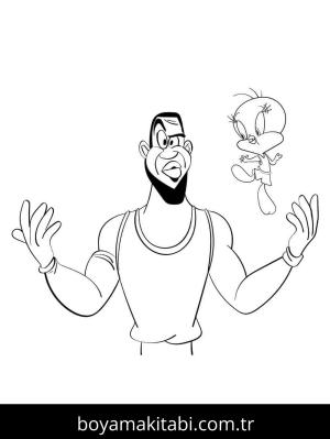 LeBron James boyama sayfası – okul öncesi, evde etkinlik