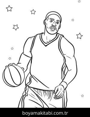 LeBron James boyama sayfası – boyama etkinliği, çocuk aktivitesi