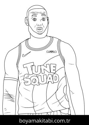 LeBron James boyama sayfası – eğitici aktivite, yaratıcılık