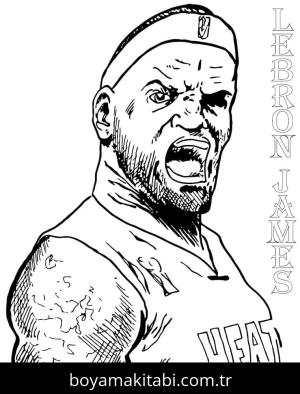 LeBron James boyama sayfası – sevimli karakter, sanatsal çalışma