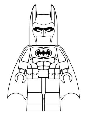 Lego Batman boyama sayfası,  coloring page, Basit Lego Batman, 