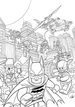 Lego Batman boyama sayfası,  coloring page, Lego Batman Şehirde, 