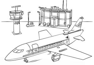 Lego City boyama sayfası,  coloring page, Lego City Havaalanı, 