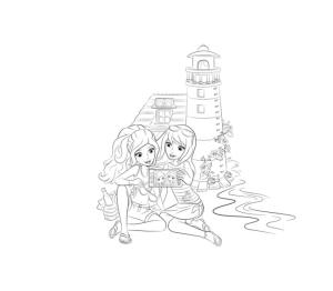 Lego Friends boyama sayfası,  coloring page, Stephanie ve Emma Lego Arkadaşları, 