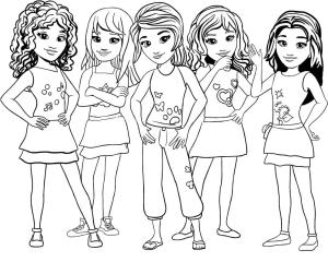 Lego Friends boyama sayfası,  coloring page, Güzel Lego Arkadaşlar, 