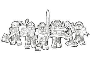 Lego Nexo Knights boyama sayfası,  coloring page, Lego Nexo Knights’tan karakterler, 