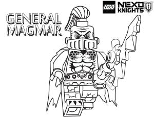 Lego Nexo Knights boyama sayfası,  coloring page, Lego Nexo Knights’tan General Magmar, 