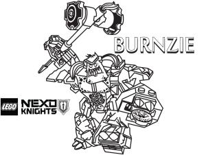 Lego Nexo Knights boyama sayfası,  coloring page, Burnzie from Nexo Knights, 