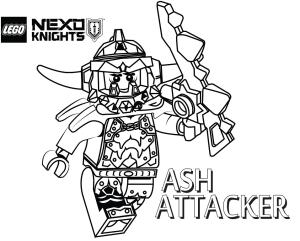 Lego Nexo Knights boyama sayfası,  coloring page, Ash Attacker from Nexo Knights, 