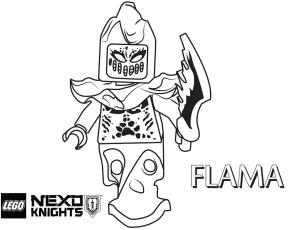 Lego Nexo Knights boyama sayfası,  coloring page, Flama from Nexo Knights, 