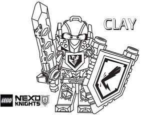 Lego Nexo Knights boyama sayfası,  coloring page, Clay Knight In Nexo Knights, 