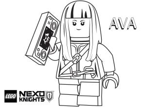 Lego Nexo Knights boyama sayfası,  coloring page, Ava from Nexo Knights, 