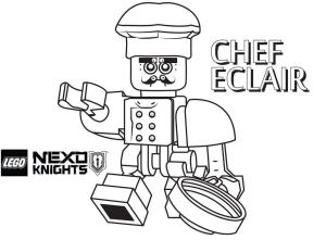 Lego Nexo Knights boyama sayfası,  coloring page, Lego Nexo Knights’tan Şef Eclair, 