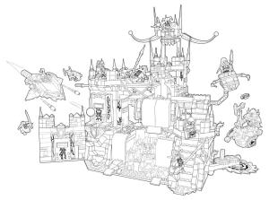 Lego Nexo Knights boyama sayfası,  coloring page, Lego Nexo Şövalyeleri Kalesi, 