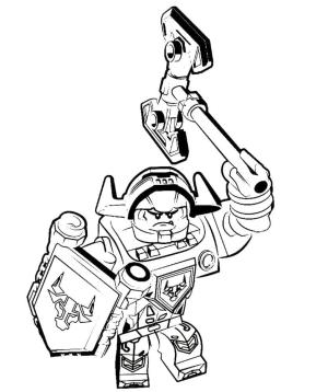 Lego Nexo Knights boyama sayfası,  coloring page, Lego Nexo Knights’ta Axl, 