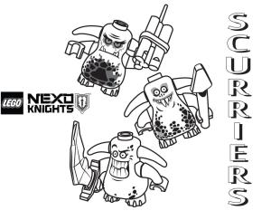 Lego Nexo Knights boyama sayfası,  coloring page, Lego Nexo Knights’tan Scurrier’lar, 