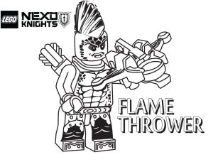 Lego Nexo Knights boyama sayfası,  coloring page, Lego Nexo Knights’tan Alev Atıcı, 