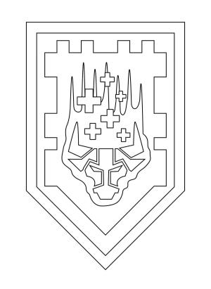 Lego Nexo Knights boyama sayfası,  coloring page, Nexo Şövalyeleri Kalkanı, 