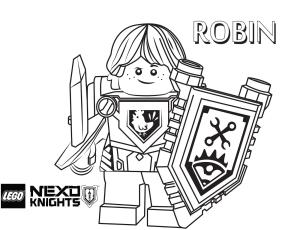 Lego Nexo Knights boyama sayfası,  coloring page, Happy Robin Knight, 