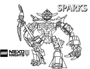 Lego Nexo Knights boyama sayfası,  coloring page, Lego Nexo Knights’taki Kıvılcımlar, 