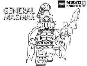 Lego Nexo Knights boyama sayfası,  coloring page, Scary General Magmar Knight, 