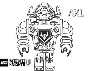 Lego Nexo Knights boyama sayfası,  coloring page, Axl Knight, 