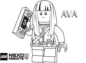 Lego Nexo Knights boyama sayfası,  coloring page, Lego Nexo Knights’tan Ava, 