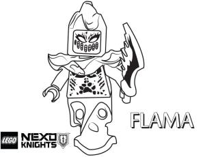 Lego Nexo Knights boyama sayfası,  coloring page, Lego Nexo Knights’tan Flama, 