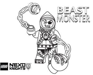 Lego Nexo Knights boyama sayfası,  coloring page, Lego Nexo Knights’tan Canavar Canavar, 