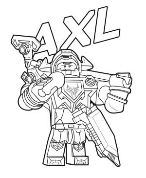 Lego Nexo Knights boyama sayfası,  coloring page, Lego Nexo Knights’tan Axl, 