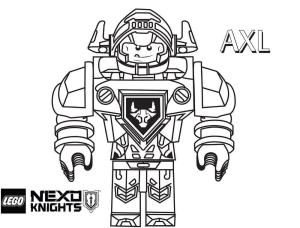 Lego Nexo Knights boyama sayfası,  coloring page, Axl Lego Nexo Şövalyeleri Ücretsiz, 