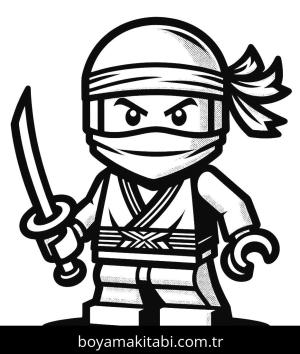 Lego Ninjago boyama sayfası,  coloring page, minimal, doğal, çizgi