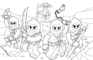 Lego Ninjago boyama sayfası,  coloring page, Ninjago Takımı, 