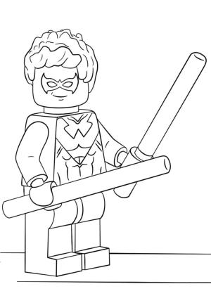 Lego boyama sayfası,  coloring page, Lego Dick Grayson, 