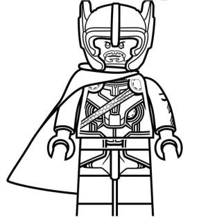 Lego boyama sayfası,  coloring page, Ragnarok’tan Lego Thor, 