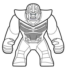 Lego boyama sayfası,  coloring page, Kızgın Lego Thanos, 