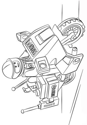 Lego boyama sayfası,  coloring page, Lego Polis Binme Motosiklet, 