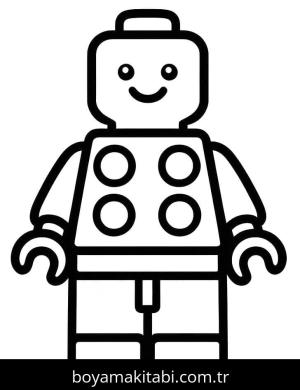 Lego boyama sayfası – kolay boyama, eğitici aktivite