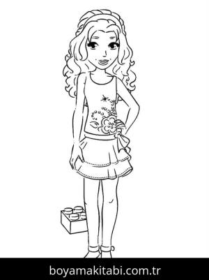 Lego boyama sayfası – çizgi film temalı, basit çizim