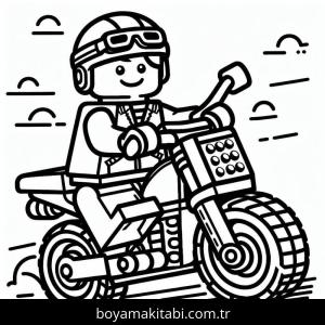 Lego boyama sayfası – eğlenceli etkinlik, el becerilerini geliştirir
