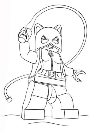 Lego boyama sayfası,  coloring page, Lego Kedi Kadın, 