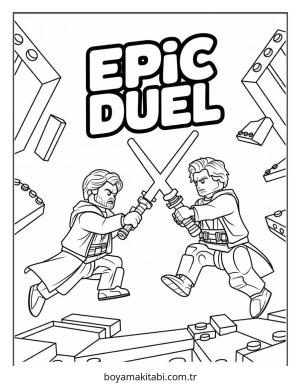 Lego boyama sayfası – boyama çalışması, yaratıcılığı geliştirir