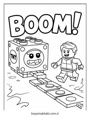 Lego boyama sayfası – evde etkinlik, ücretsiz yazdır