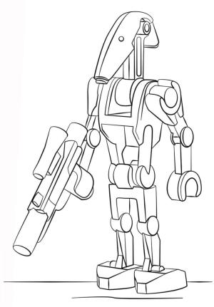 Lego boyama sayfası,  coloring page, Lego Savaş Droid Yıldız Savaşları, 