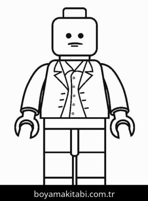 Lego boyama sayfası – basit çizim, kolay boyama