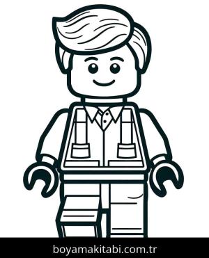Lego boyama sayfası – sevimli karakter, sanatsal çalışma