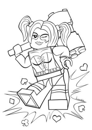 Lego boyama sayfası,  coloring page, Lego Harley Quinn, 